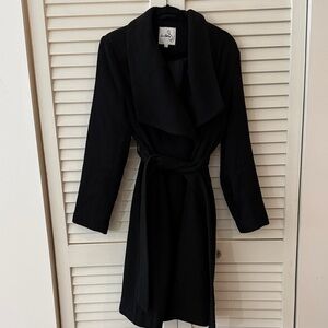 Sam Edelman Chevron Waist Tie Coat